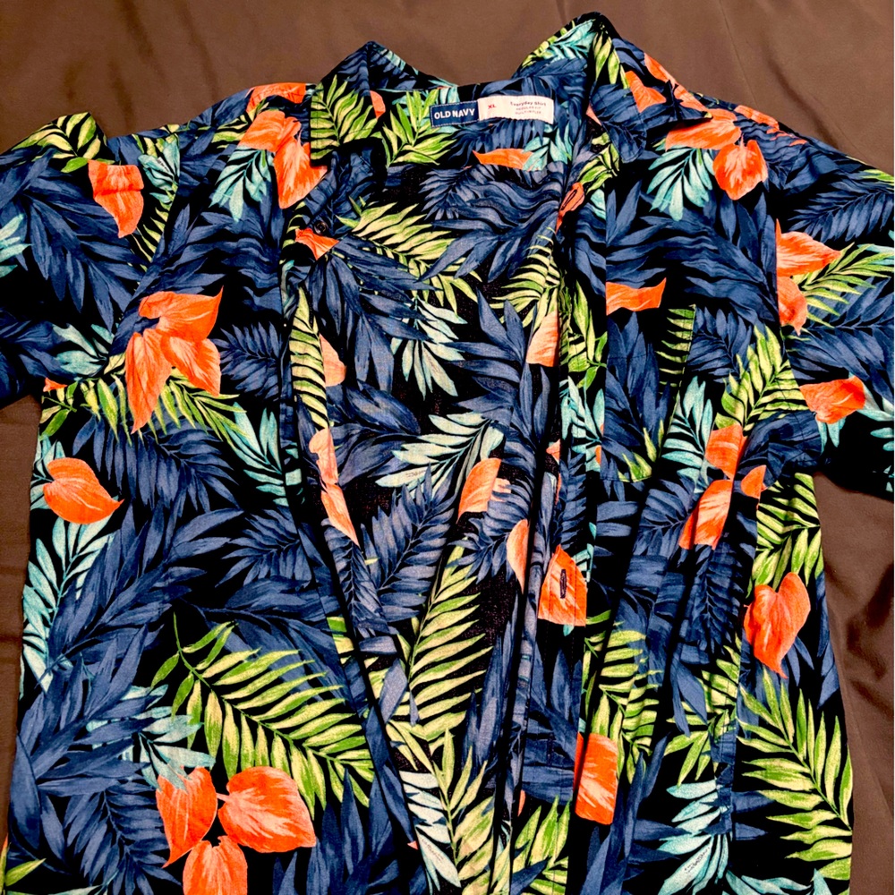 xl men’s button down floral